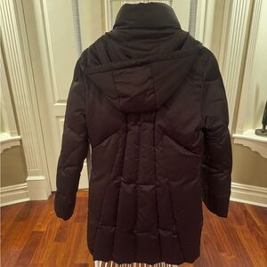 Dark Brown Hooded Puffer Coat